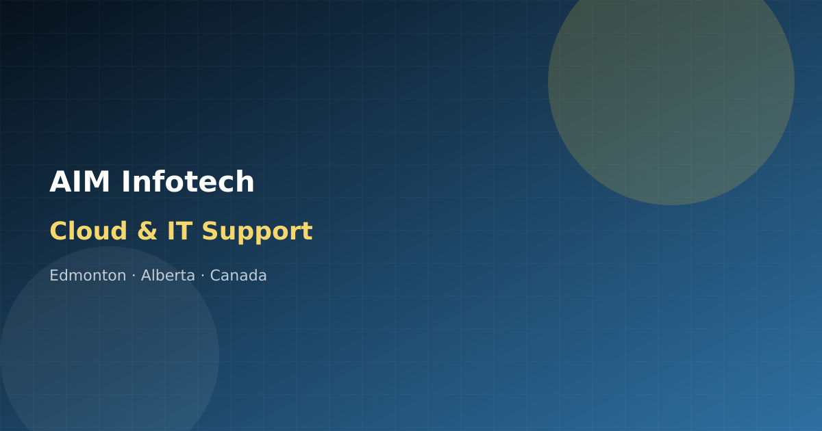 Cloud setup and IT support guide for Edmonton SMBs